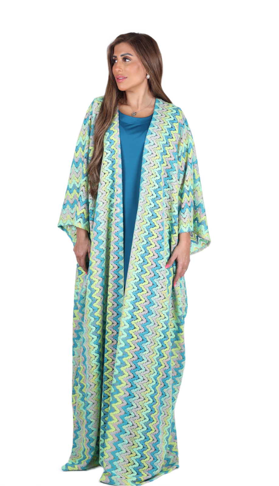 Mint Geometry Abaya - Image 2