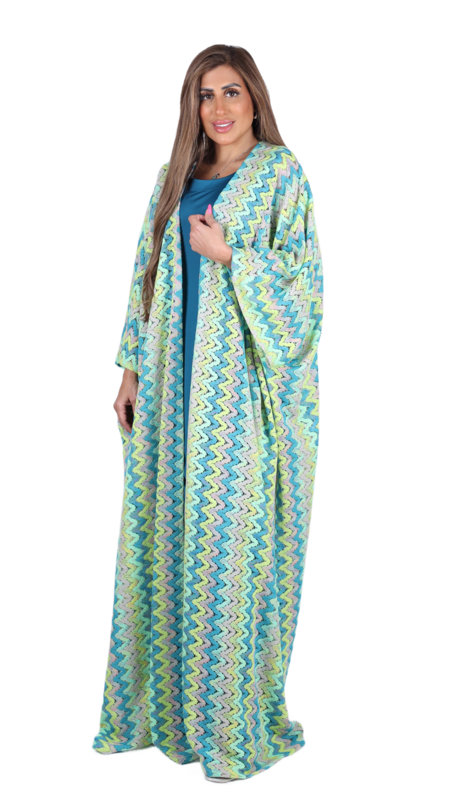 Mint Geometry Abaya