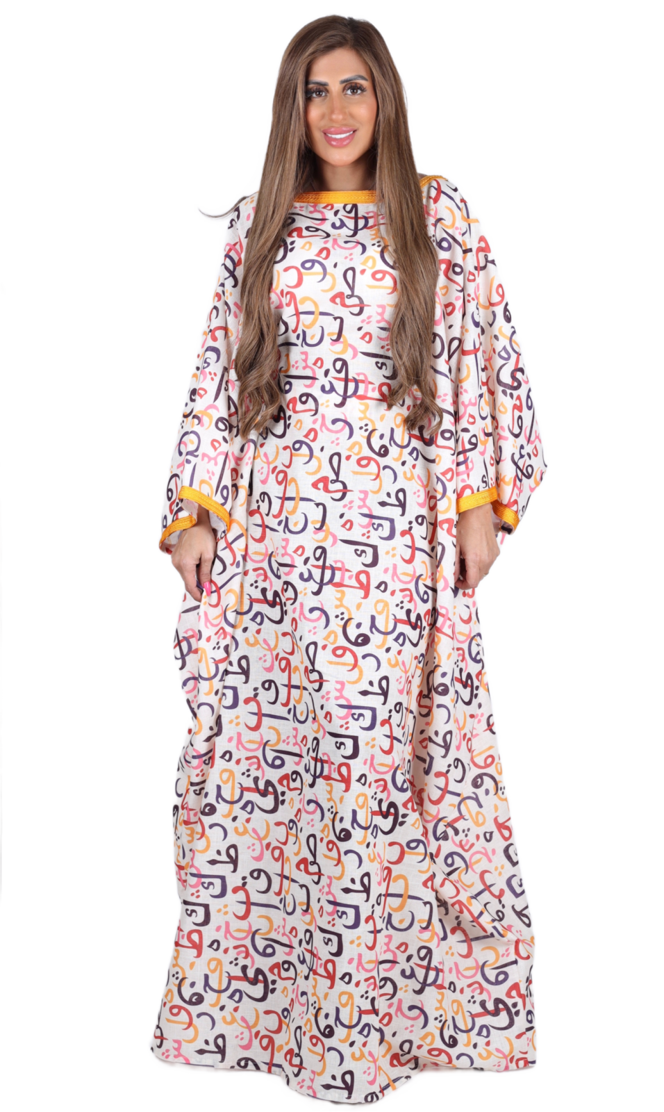 Calligraphy Linen Kaftan - Image 2