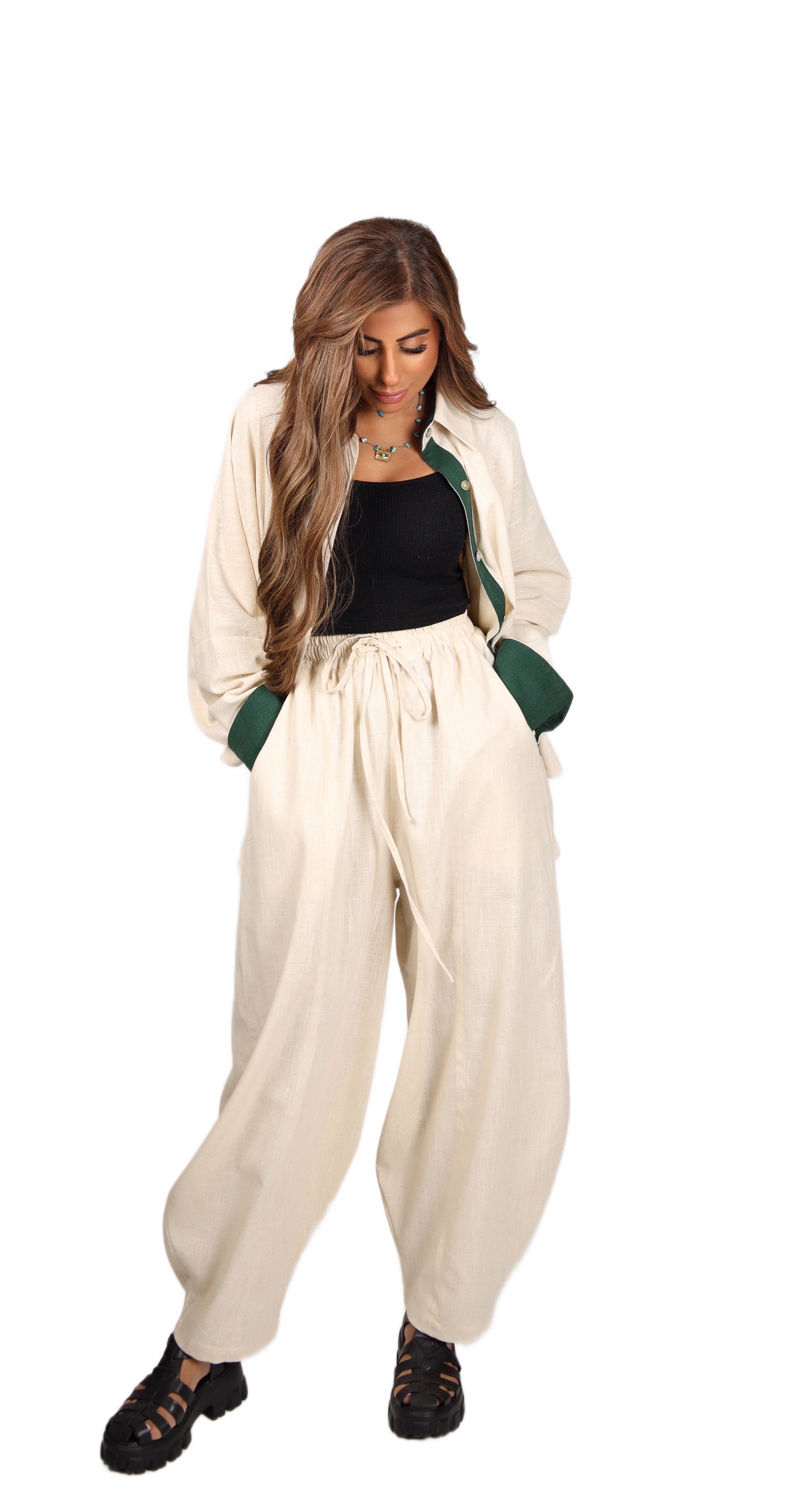 Olive Edge Linen Set - Image 9