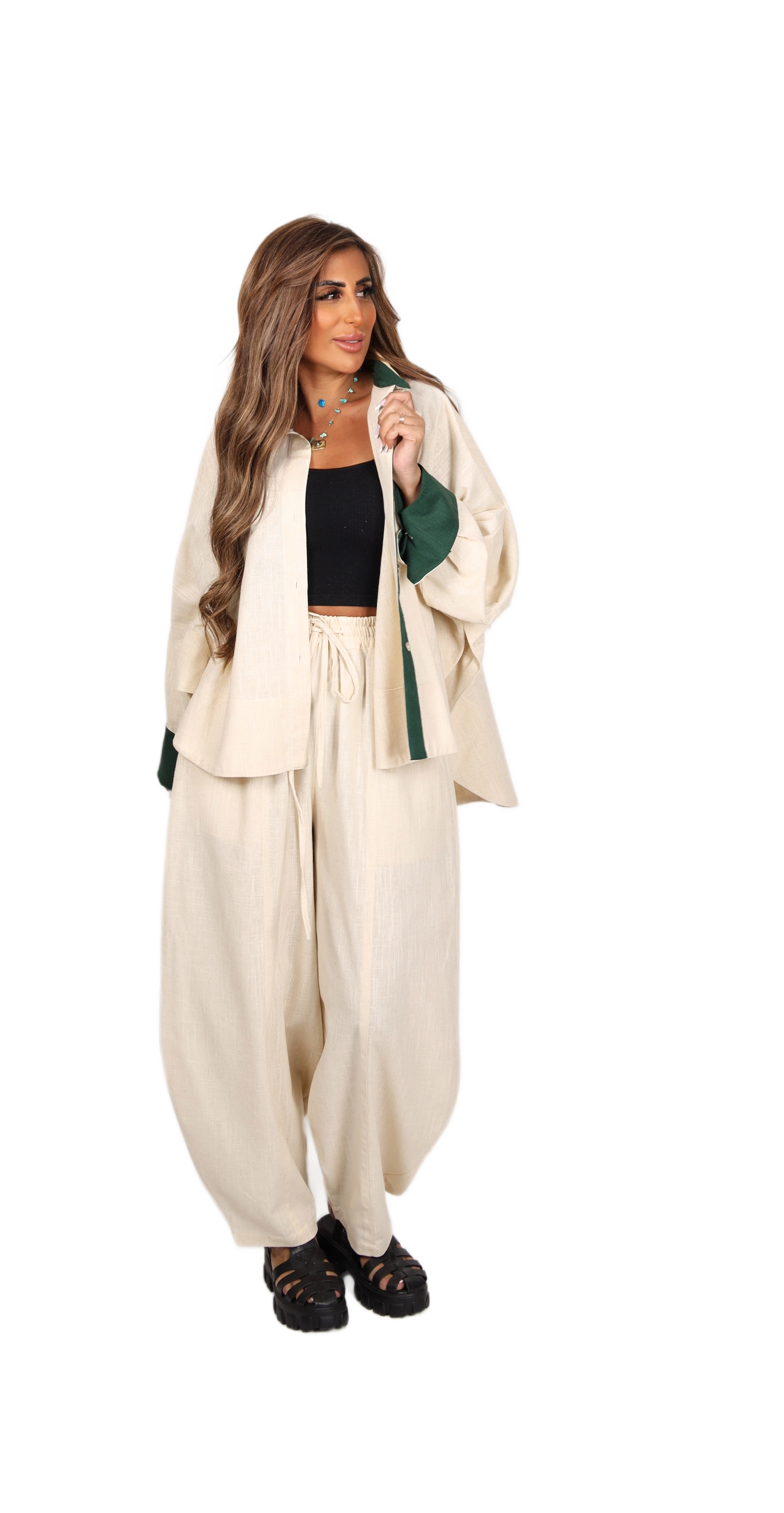 Olive Edge Linen Set - Image 6