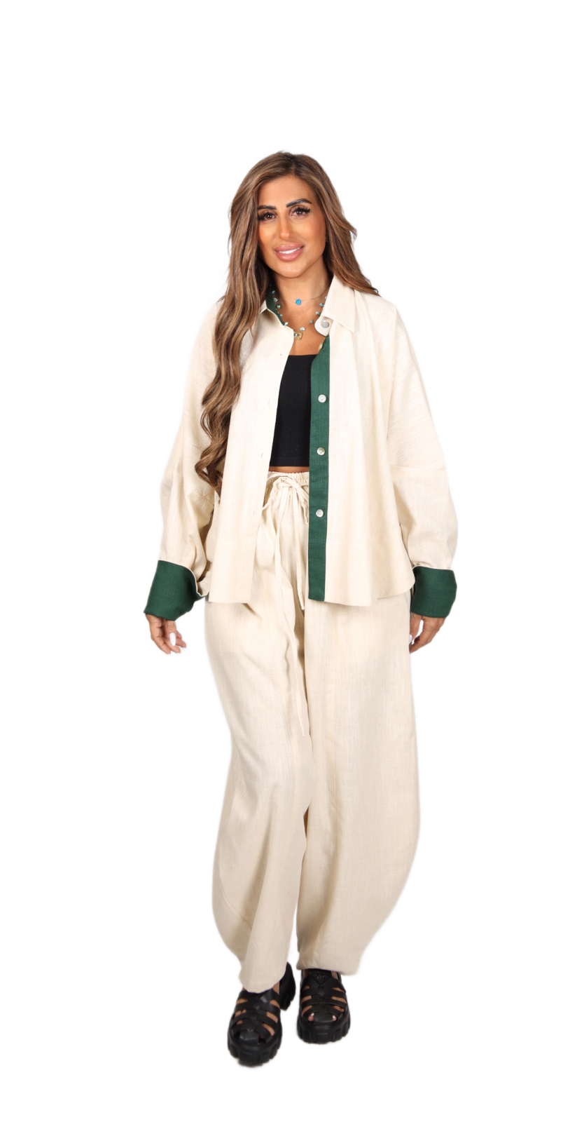 Olive Edge Linen Set - Image 3