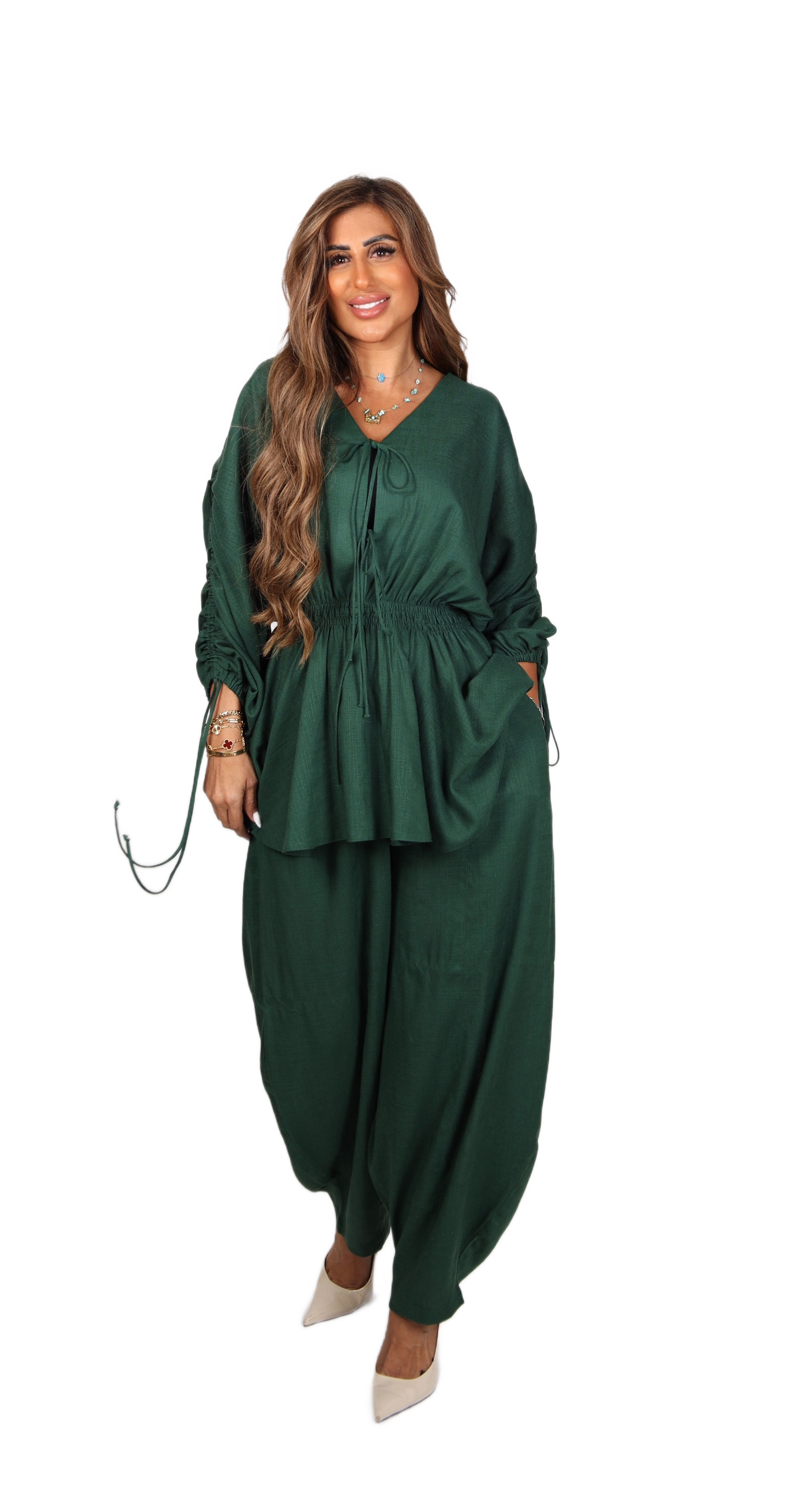 Emerald Linen Balloon Set - Image 8
