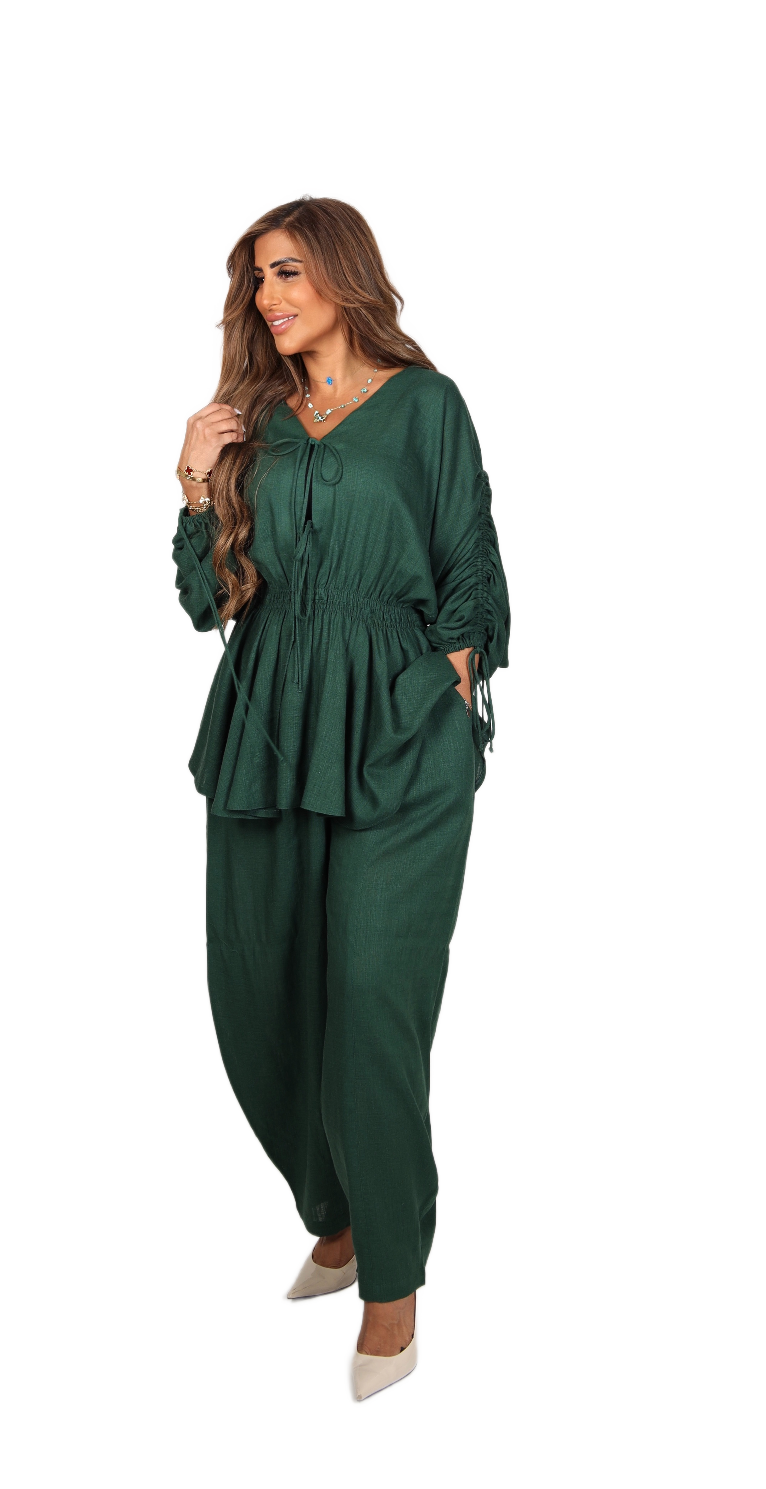 Emerald Linen Balloon Set - Image 7