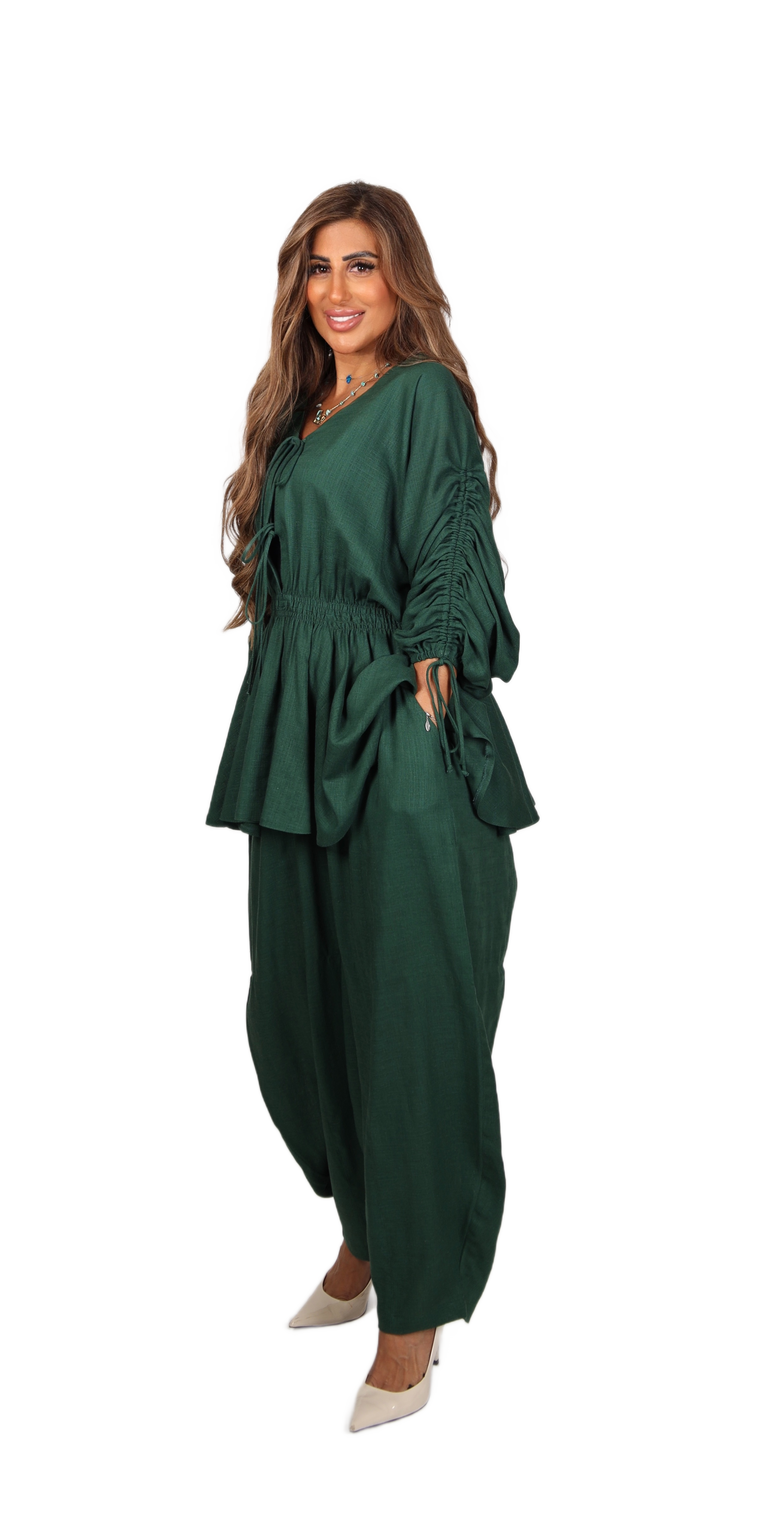 Emerald Linen Balloon Set - Image 6