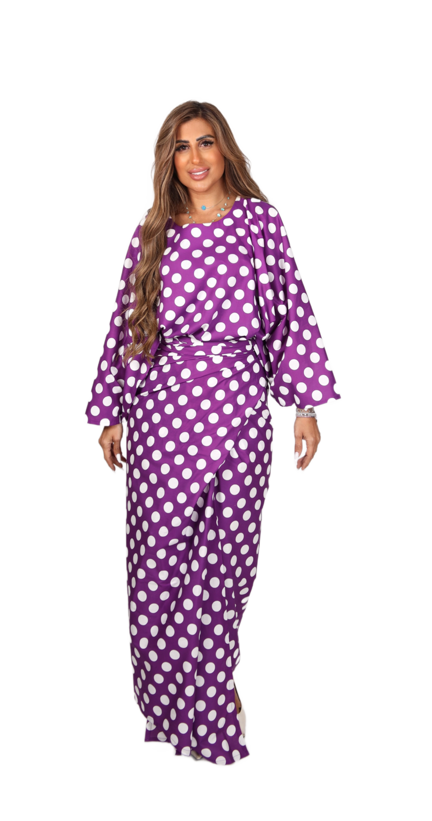 Violet Polka Wrap Set - Image 4