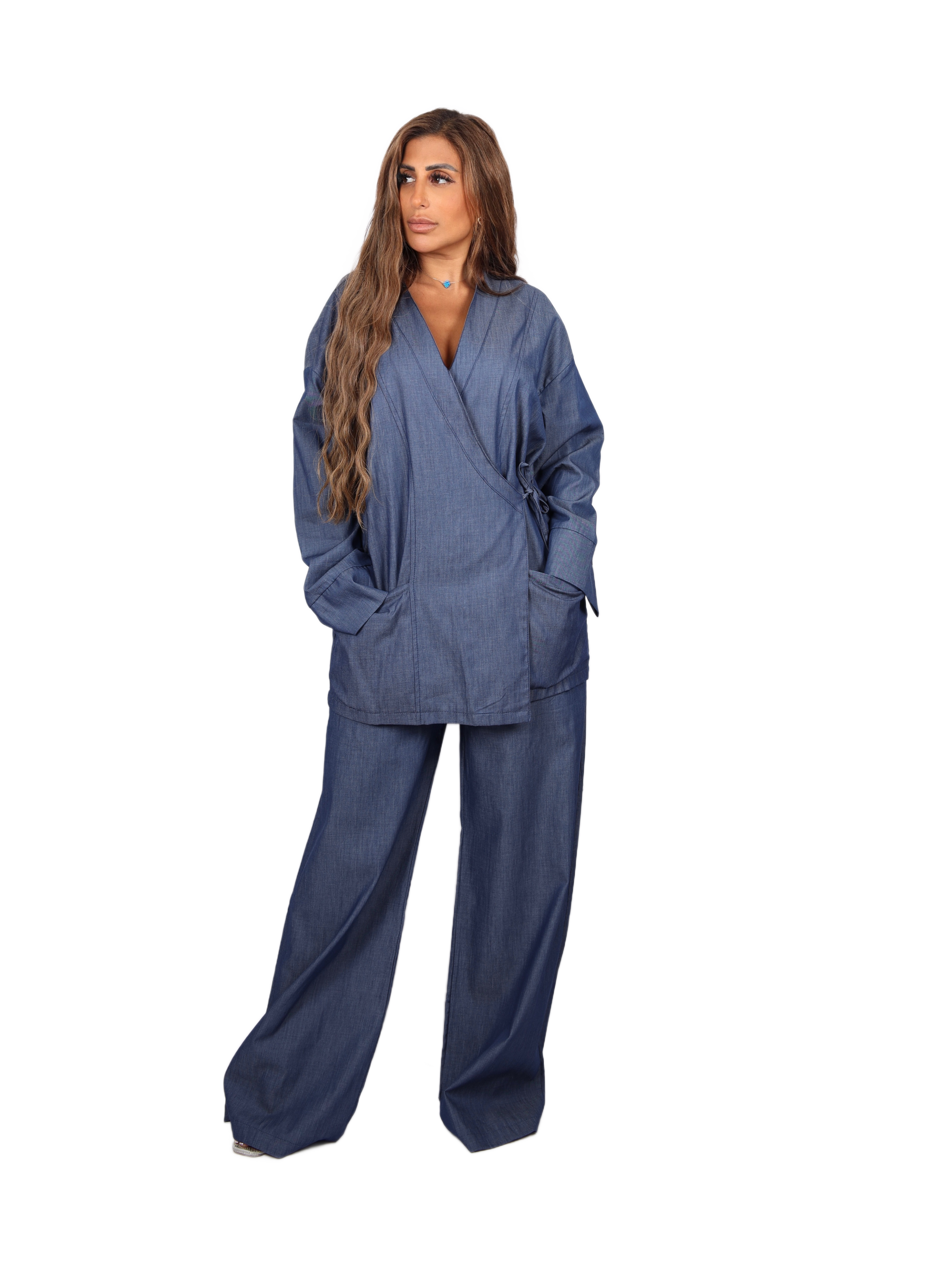 Luxe Denim Wrap Set - Image 2