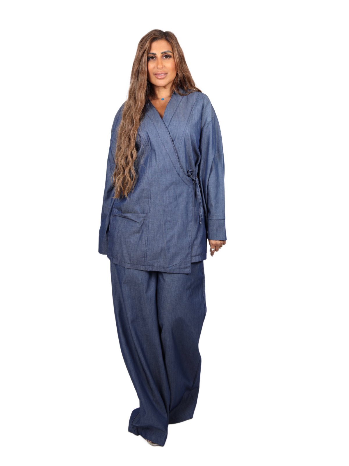 Luxe Denim Wrap Set - Image 3