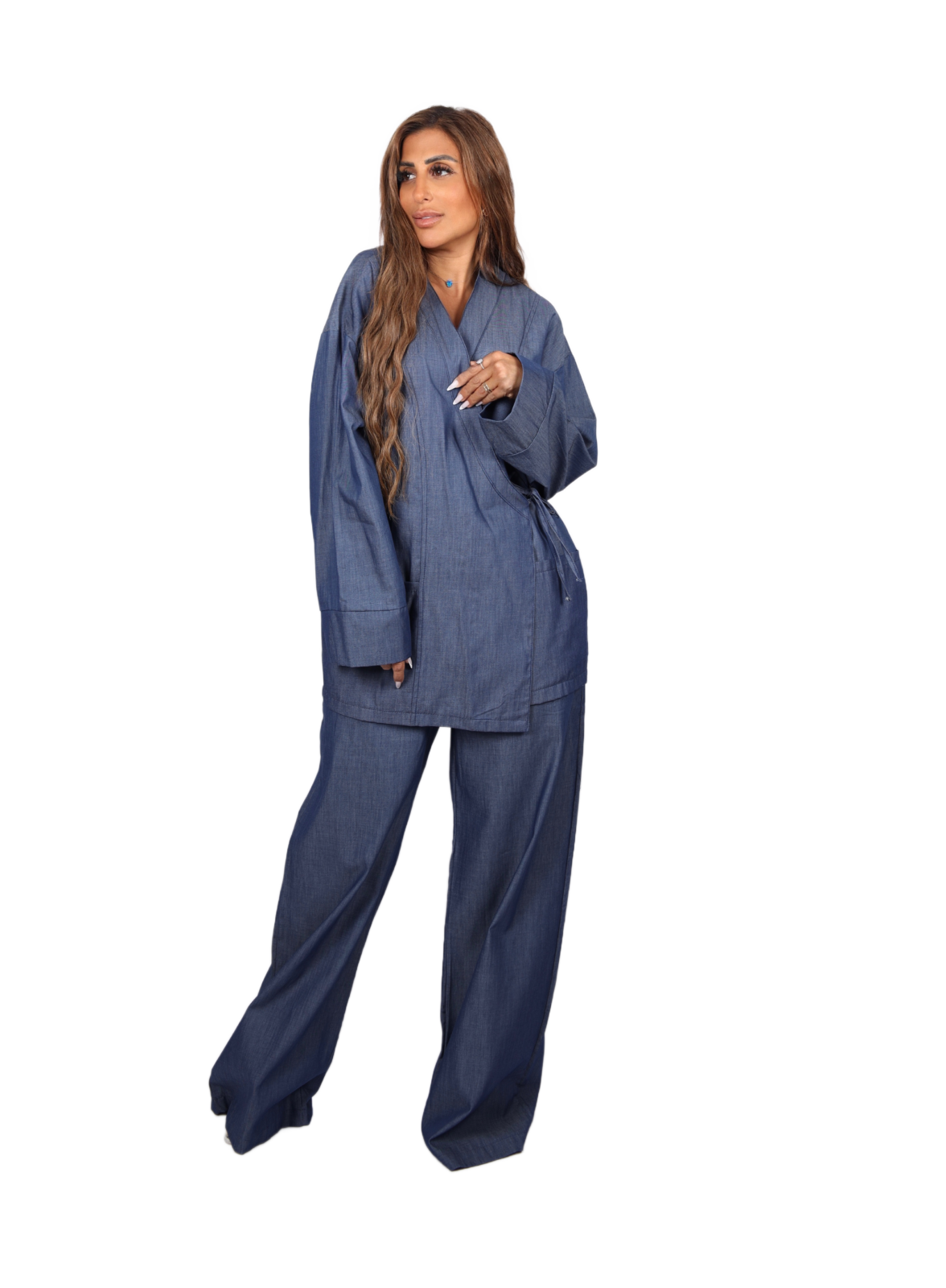 Luxe Denim Wrap Set - Image 4