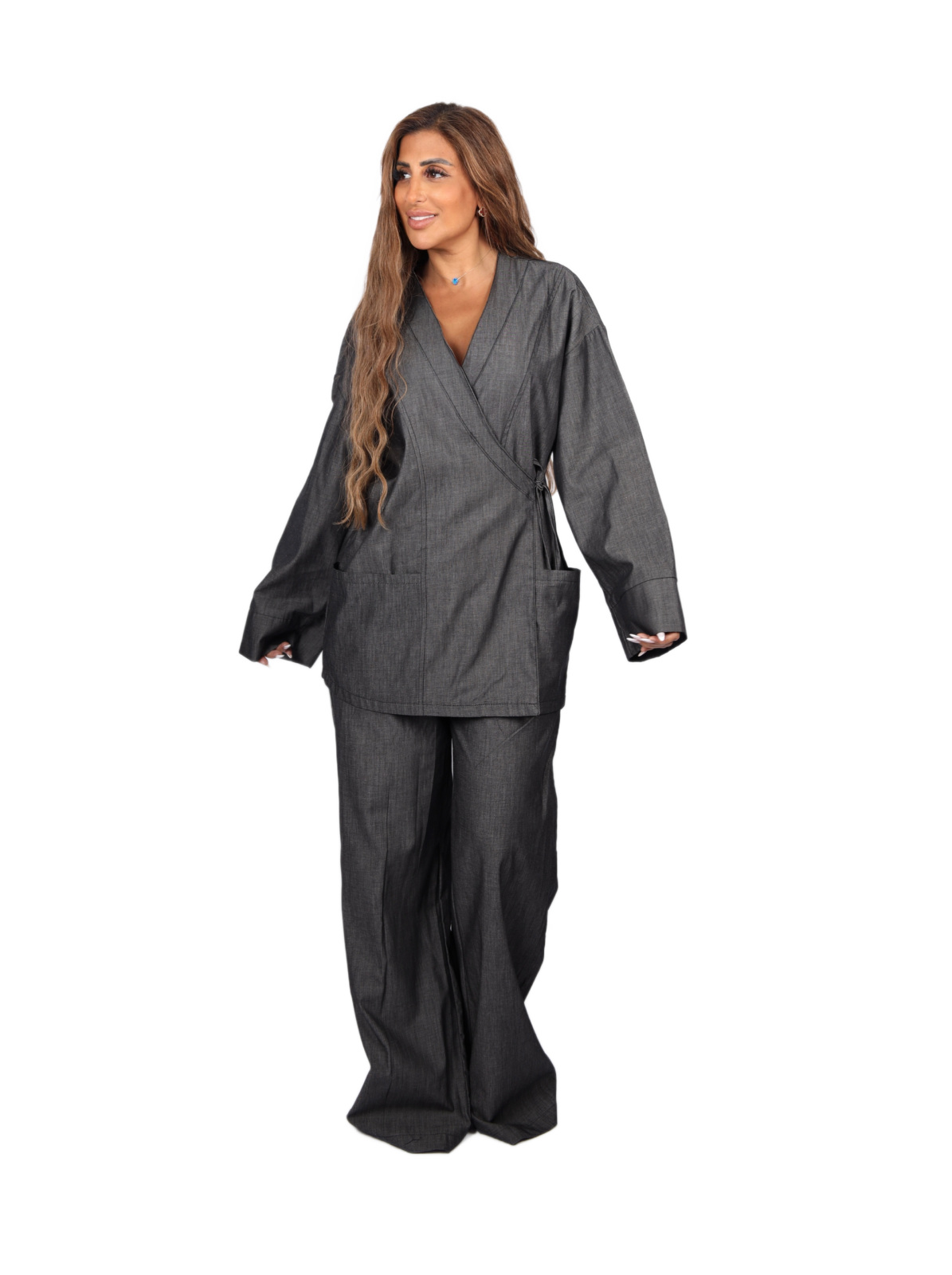 Luxe Denim Wrap Set - Image 2