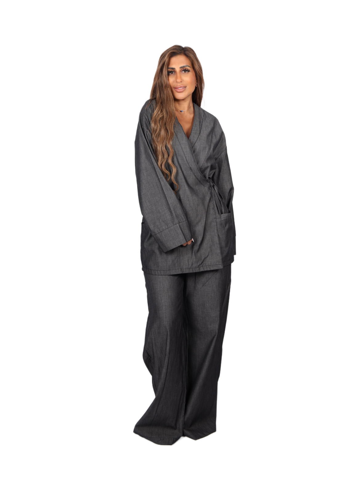 Luxe Denim Wrap Set - Image 3
