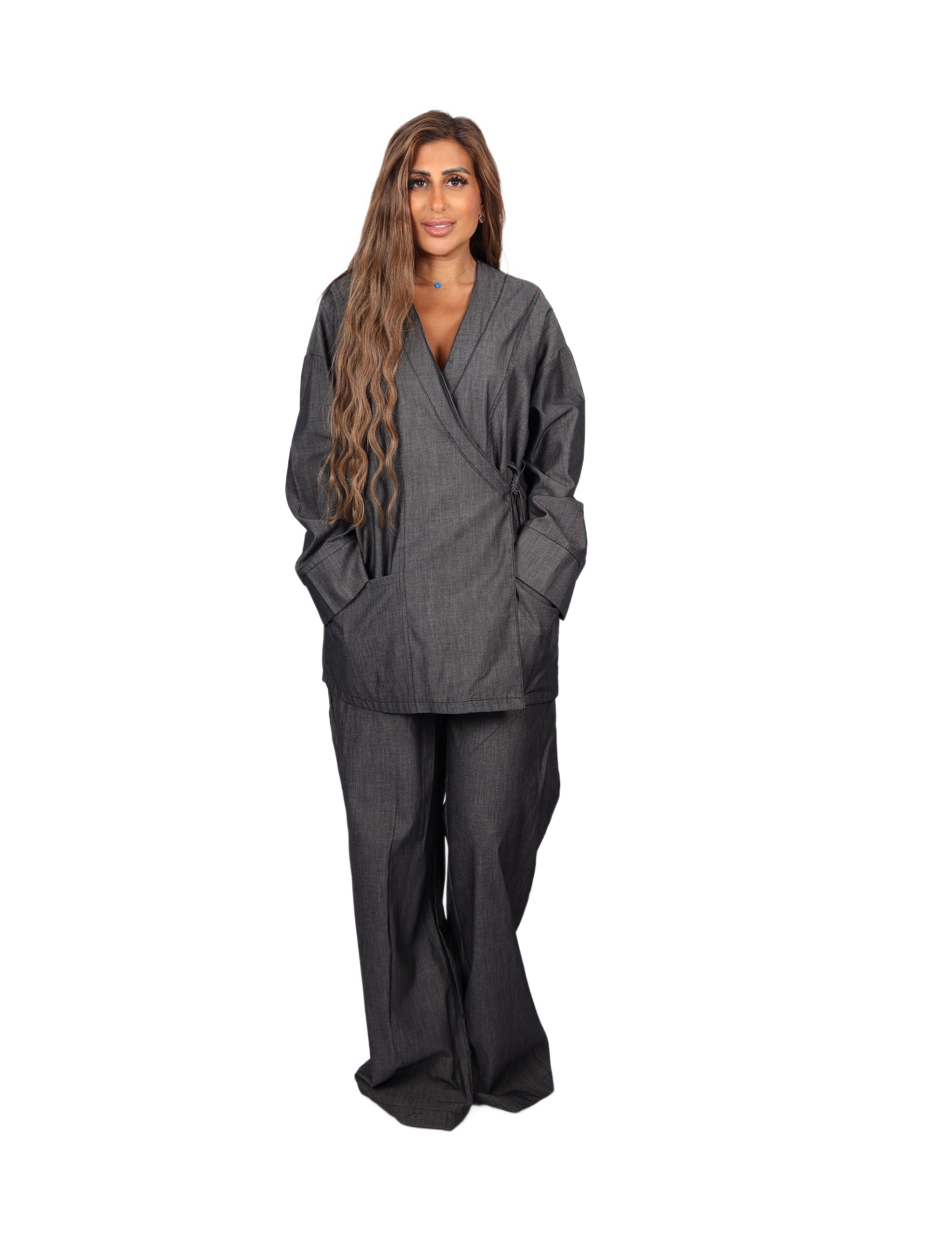 Luxe Denim Wrap Set - Image 4